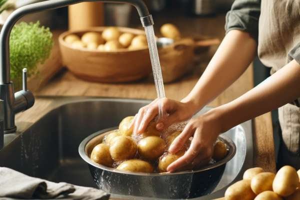 How to peel a potato without a peeler
