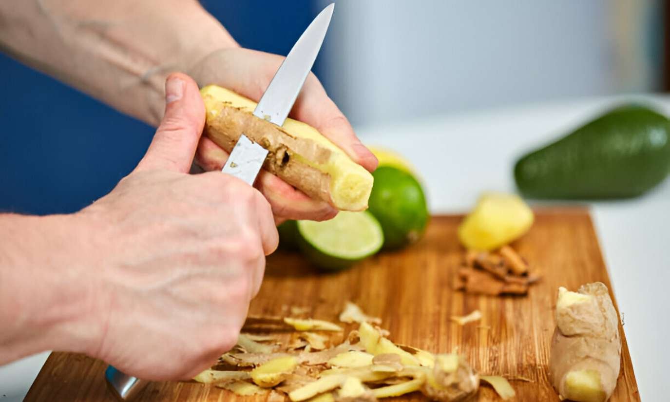 How to peel ginger without a peeler